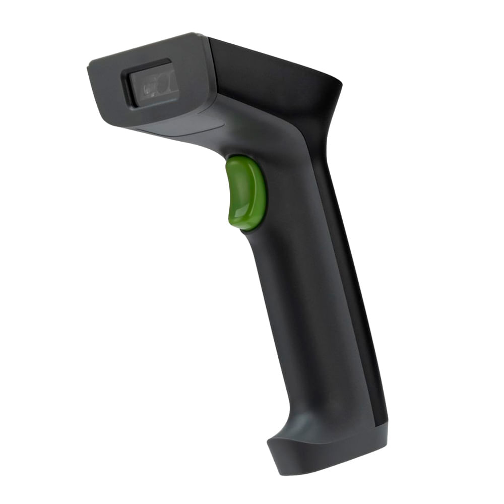 Lector pistola de códigos de barras 1D, ZKTeco ZKB101S, cable USB, escáner láser, rápido, negro